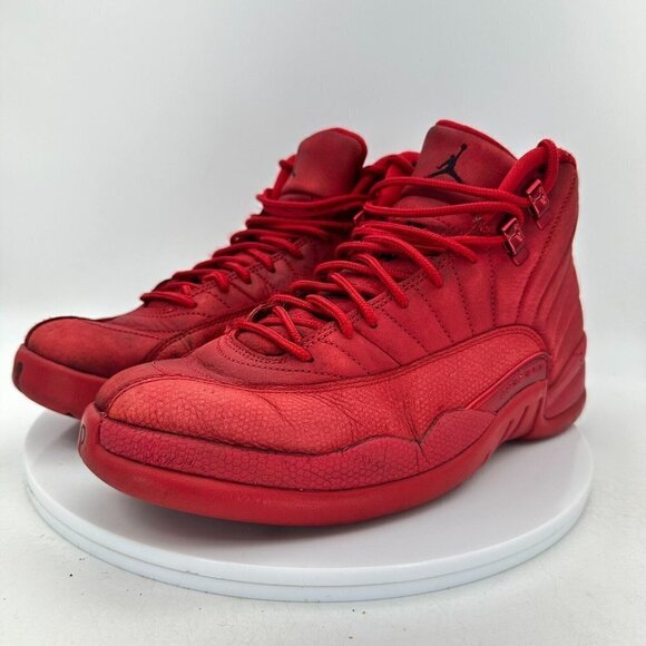 Nike Air Jordan 12 Retro Gym Red Men Size 9 Sneaker Shoes Suede Black 130690 601 - Picture 1 of 13
